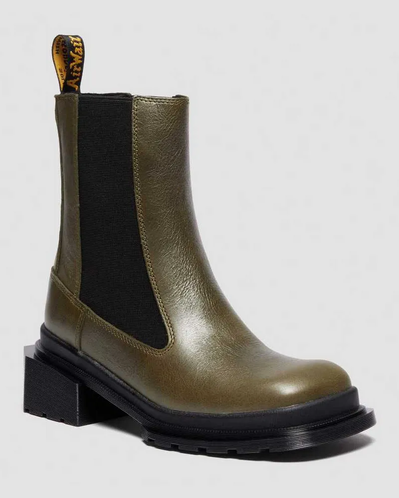 Dr.Martens Maybole Chelsea Square Toe Leder Stiefel in Grün, Größe Grün