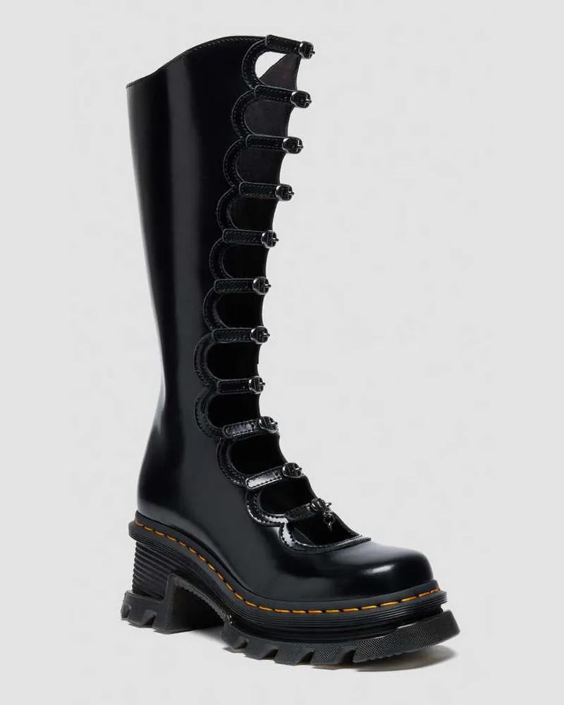 Dr.Martens Leder X Marc Jacobs Kiki Stiefel in Schwarz, Größe Schwarz