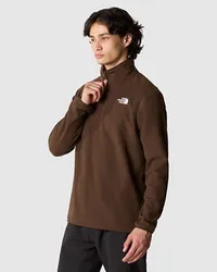 The North Face 100 Glacier Fleece Mit 1/4-langem Rv Demitasse Brown