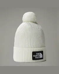 The North Face Tnf Logo Box Beanie Mit Bommel male Gardenia