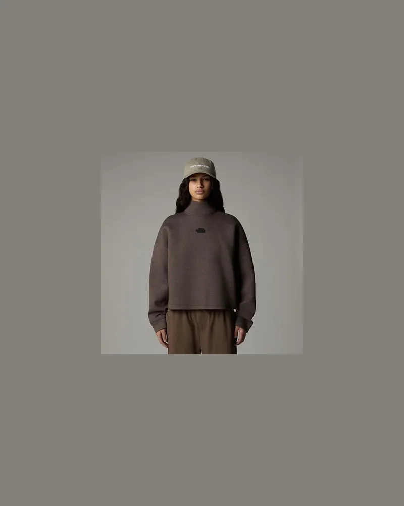 The North Face Sweatshirt Mit Stehkragen Smokey Heather Brown