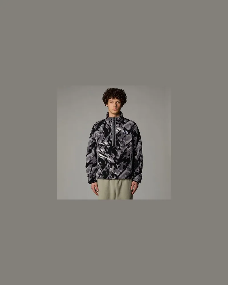 The North Face Tnf Fleeski Pullover-fleece Mit 1/4-langem Rv Tnf 3d Summit Mesh Print Black