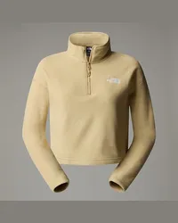 The North Face 100 Glacier Kurzgeschnittener Fleece Mit 1/4-langem Rv Khaki