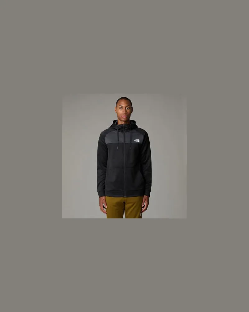 The North Face Reaxion Fleece Kapuzenpulli Mit Durchgehendem Rv Tnf -asphalt Grey-npf Black