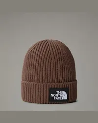 The North Face Tnf Logo Box Beanie Mit Umschlag Smokey Brown