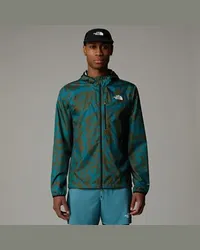 The North Face Higher Run Windjacke Algae Mountain Traverse Print Blue