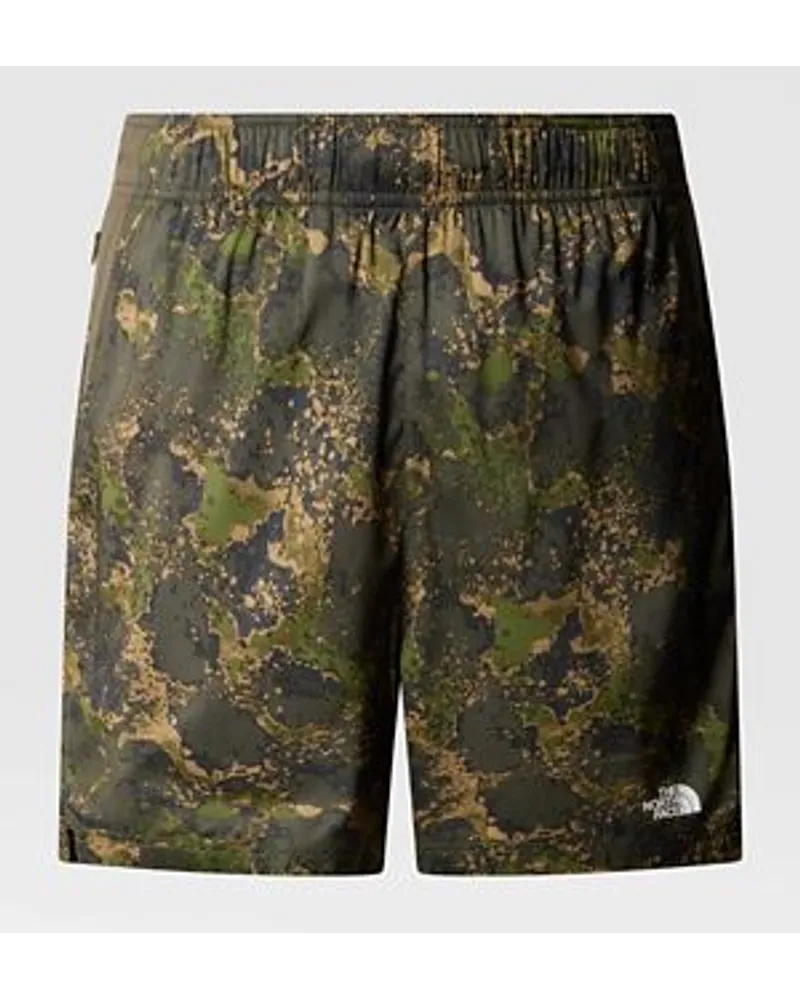 The North Face 24/7 Shorts Mit Aufdruck Forest Olive Moss Camo Print-new Taupe Green