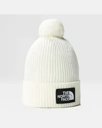 The North Face Tnf Logo Box Beanie Mit Bommel Gardenia White