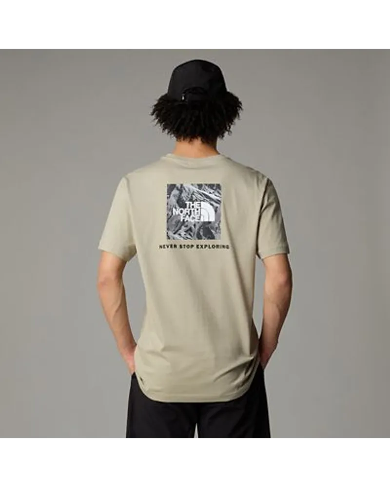 The North Face Redbox T-shirt Mit Grafik Clay Grey-tnf 3d Summit Mesh Print Black