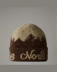 The North Face Cabin Mountainscape Beanie Smokey -gravel Brown