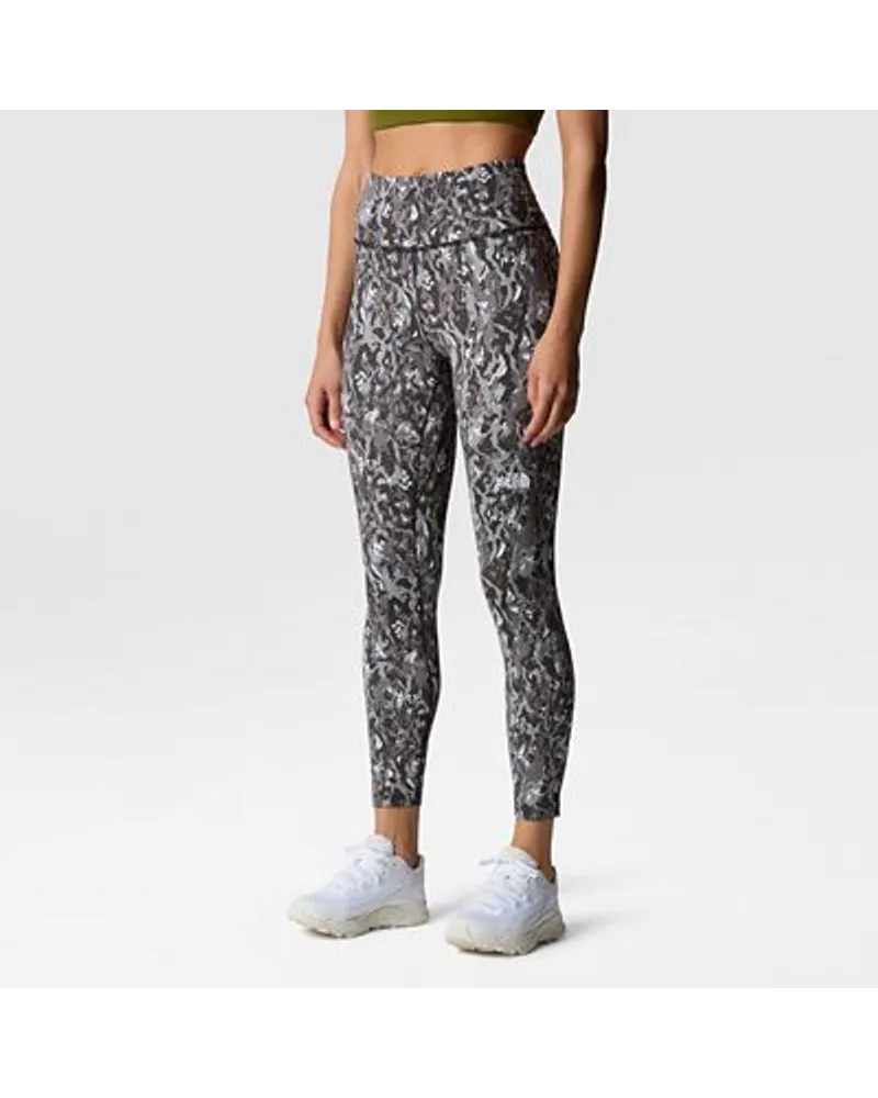 The North Face Flex Hochgeschnittene 7/8-leggings Mit Aufdruck Asphalt Abstract Lighting Print Grey