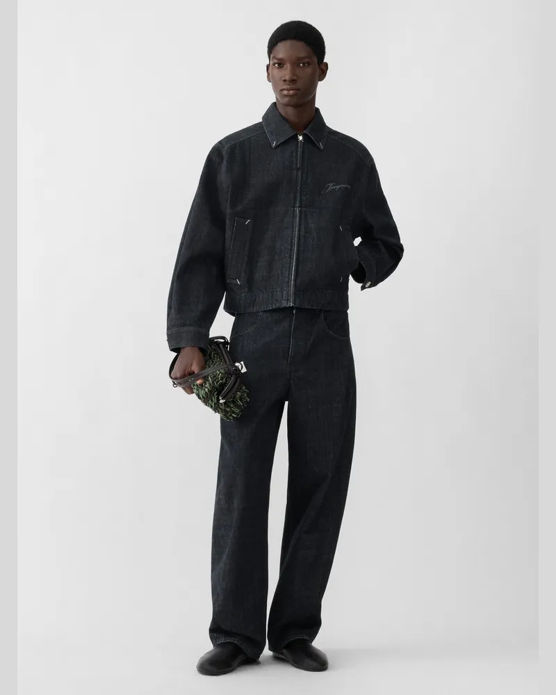 Jacquemus Die Canevas De-Nîmes Jeansjacke - Blau Dunkelmarineblau