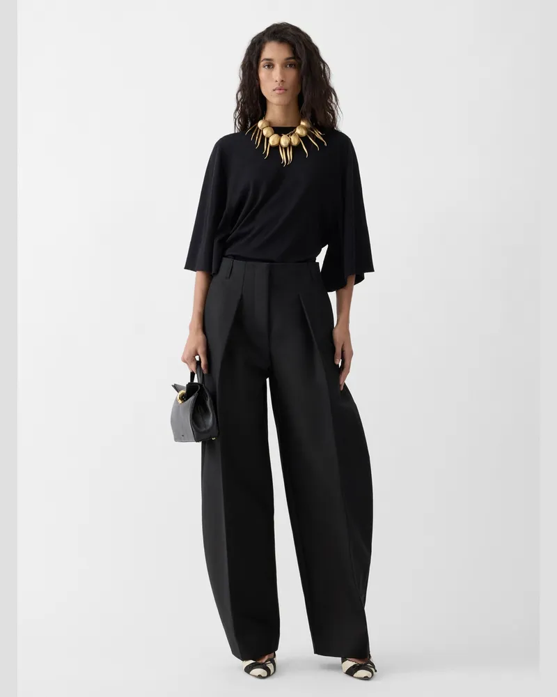 Jacquemus The Ovalo Cotton Pants - Black Black