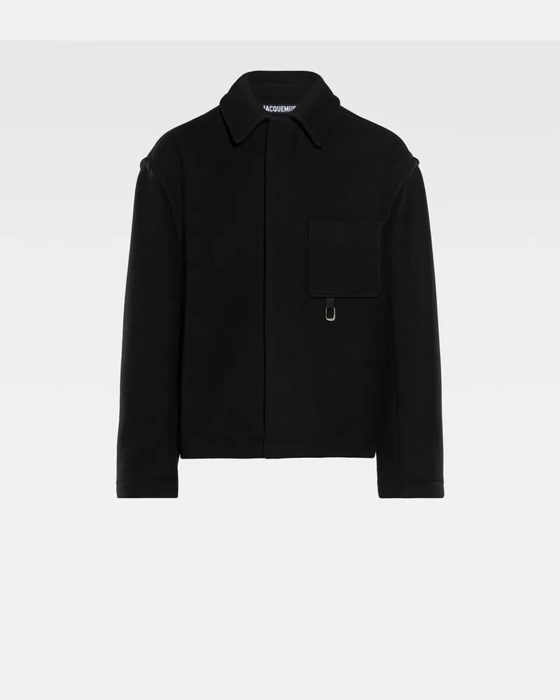 Jacquemus The Cropped Coat - Black Black