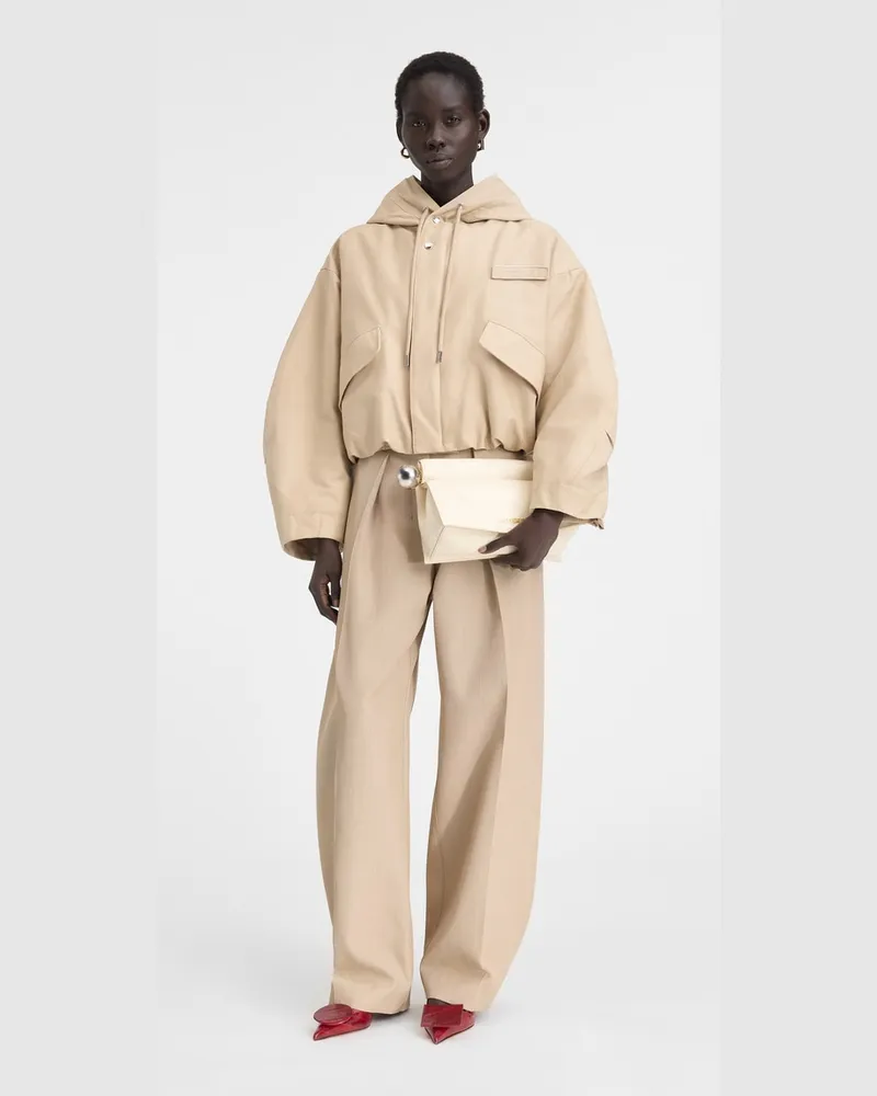 Jacquemus The Caraco Cropped Parka - Beige Beige