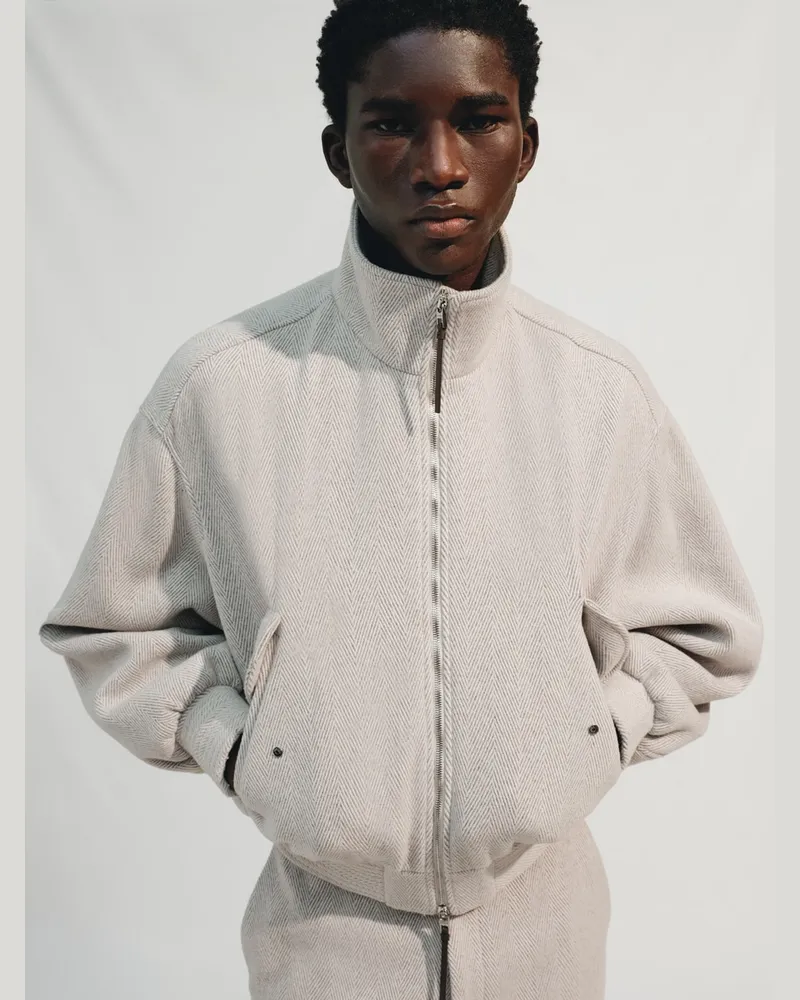 Jacquemus Die Losange Bomberjacke - Weiß Cremeweiß