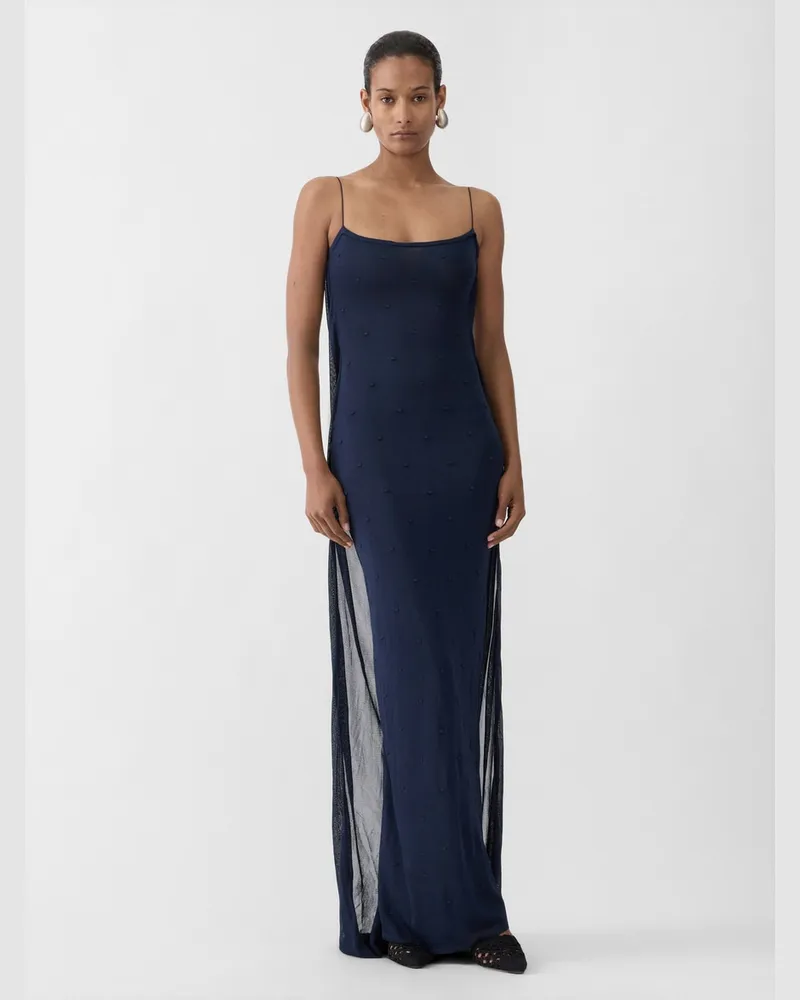 Jacquemus La Robe Maille Plumetis - Blau Dunkelmarineblau
