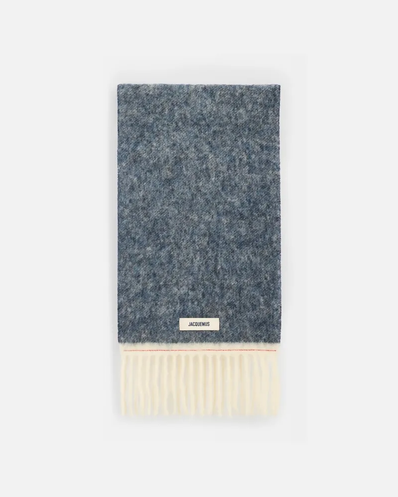 Jacquemus Der Carro Schal - Marineblau/Weiß Stripe Marineblau
