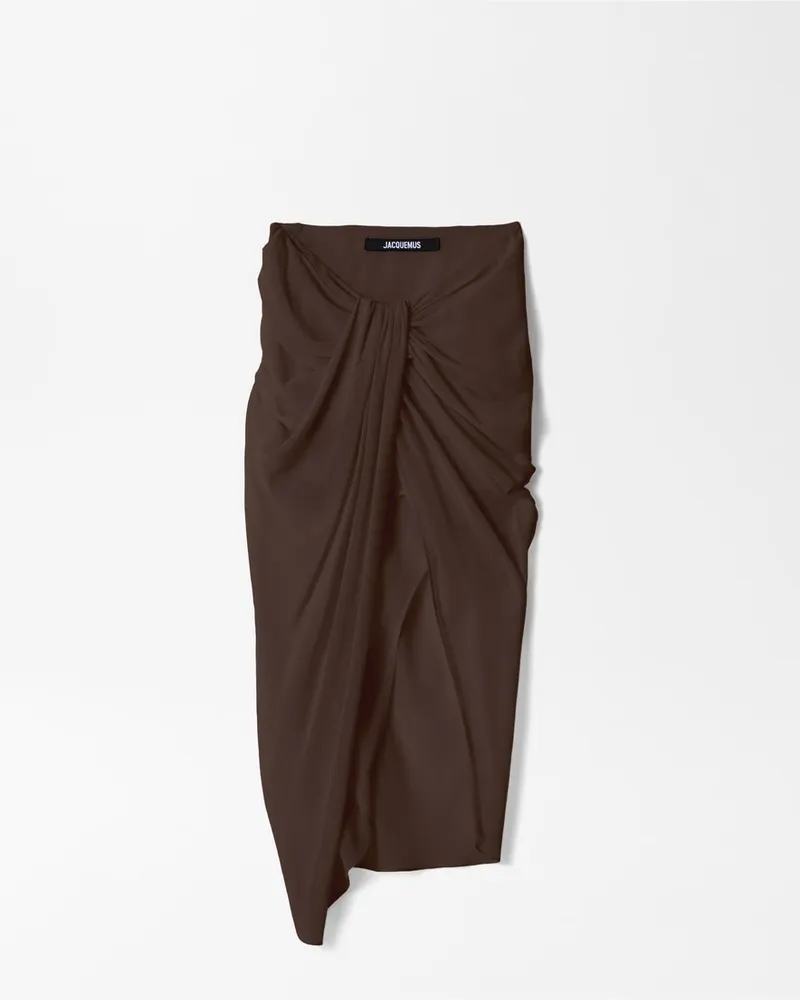 Jacquemus The Paréo Skirt - Brown Brown