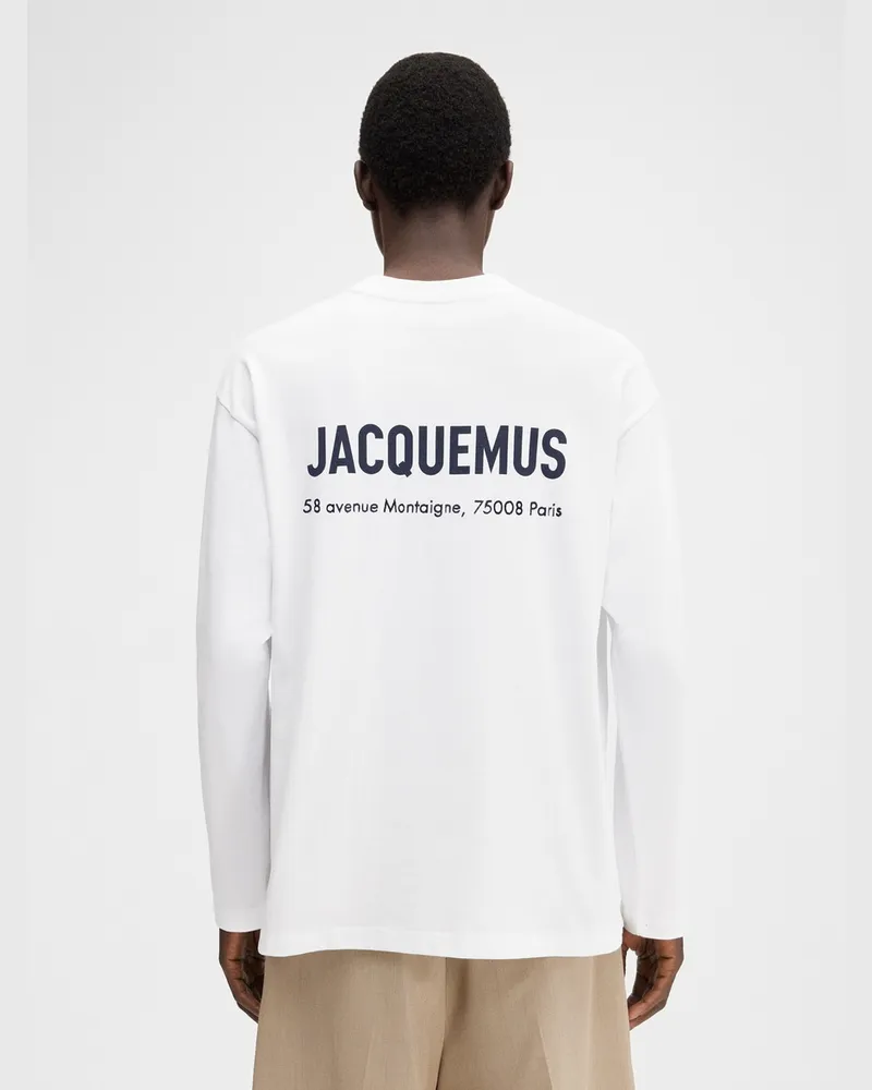 Jacquemus Le T-shirt Adresse Montaigne Manches Longues - Weiß Montaigne