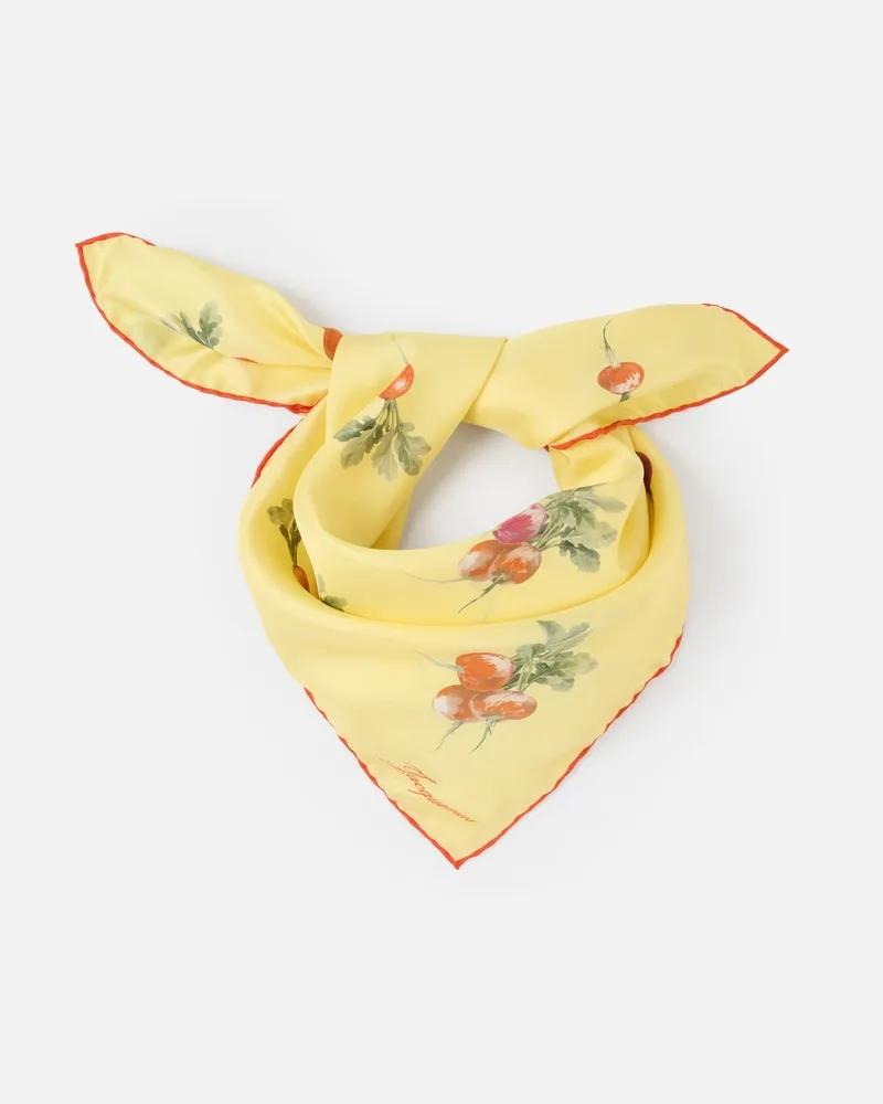 Jacquemus The Radish Scarf - Print Radish Yellow Print