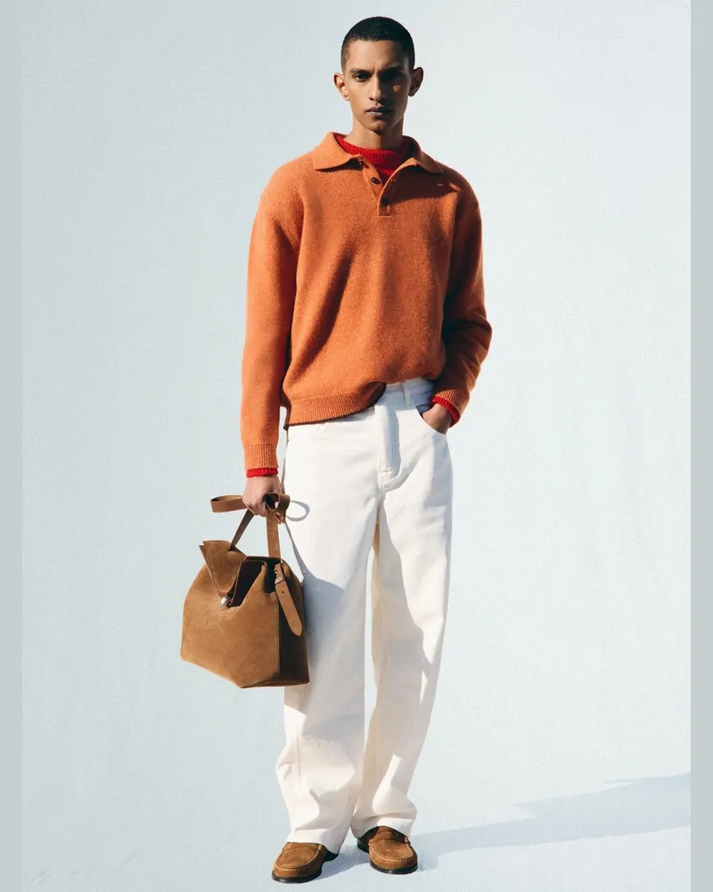 Jacquemus Das Cachemire Polohemd - Terracotta Terracotta