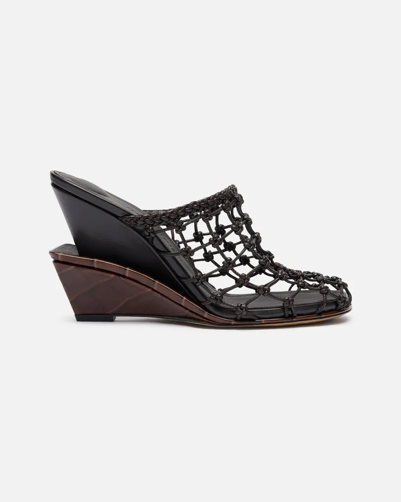 Jacquemus The Double Woven Shoes - Dark Brown Dark