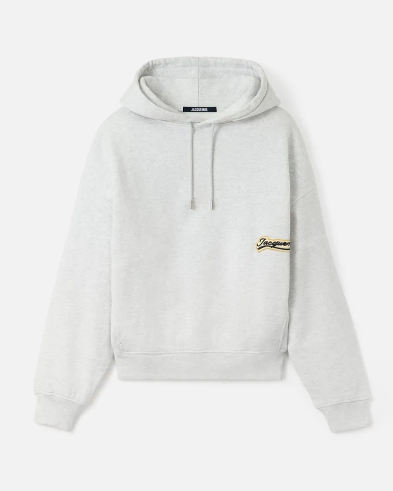 Jacquemus The Gio Hoodie - Varsity Patch Grey Varsity