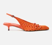 The Low Cubisto Slingbacks - Orange