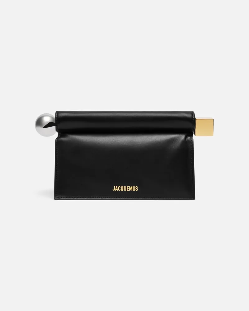 Jacquemus The Rond Carré Clutch - Black Black
