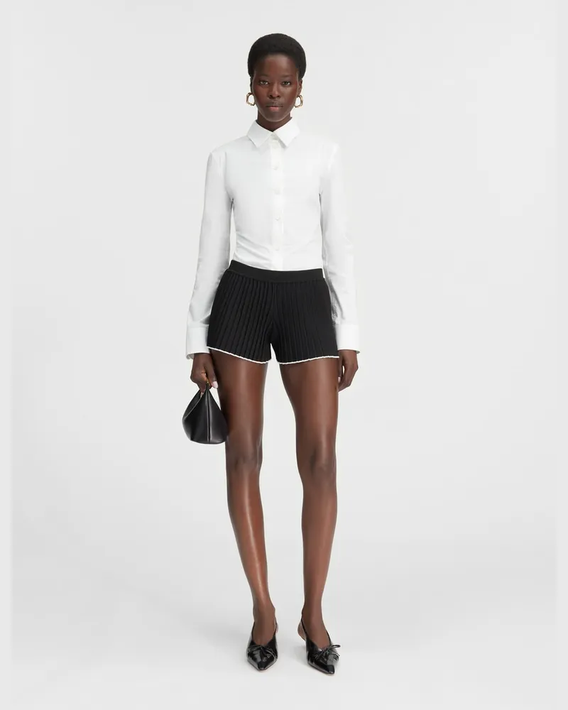 Jacquemus The Pleated Knit Shorts - Black Black