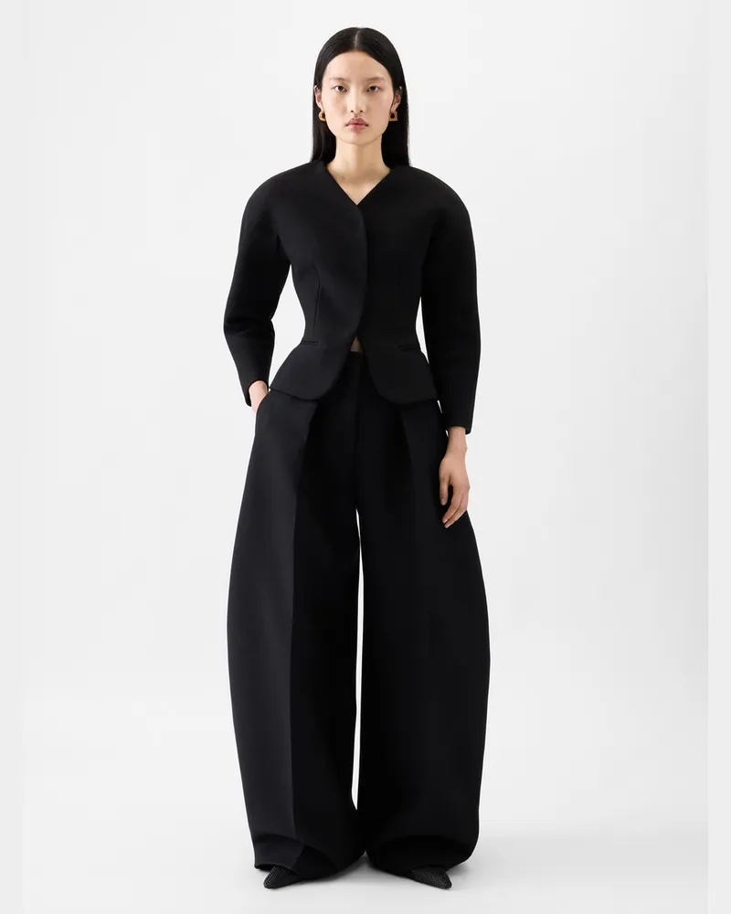 Jacquemus The Wide Ovalo Pants - Black Black