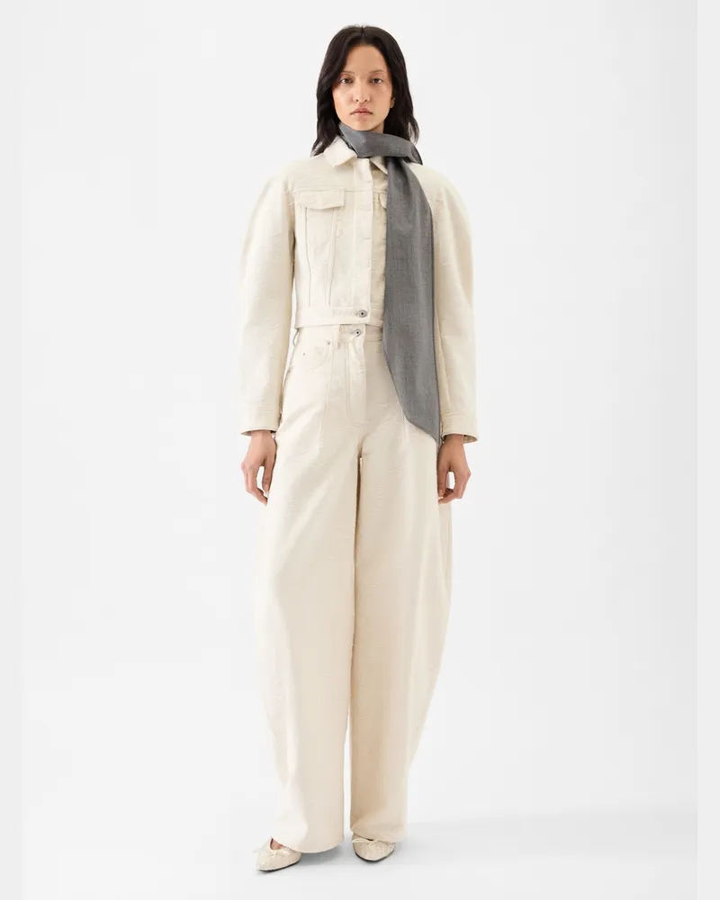 Jacquemus The Ovalo De-nîmes Denim Jacket - Off-White Off-white