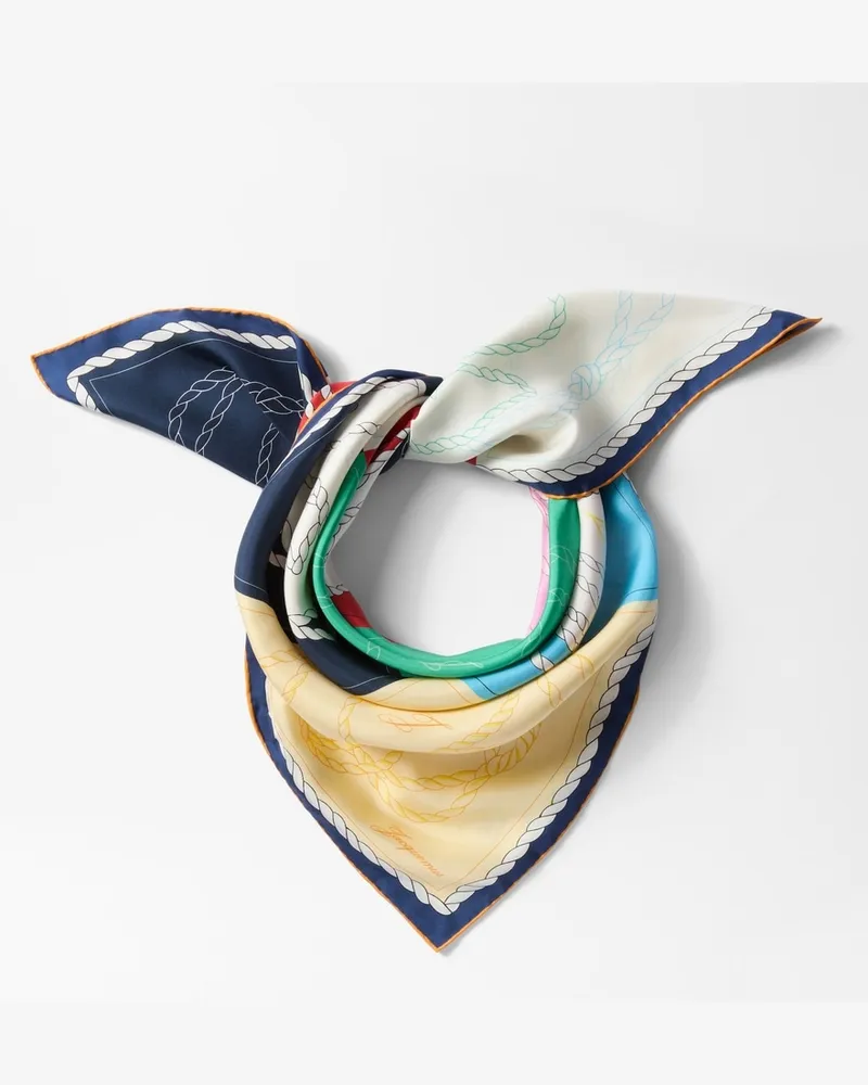 Jacquemus The Hippocampe Large Scarf - Print Seahorse Multi-color Print