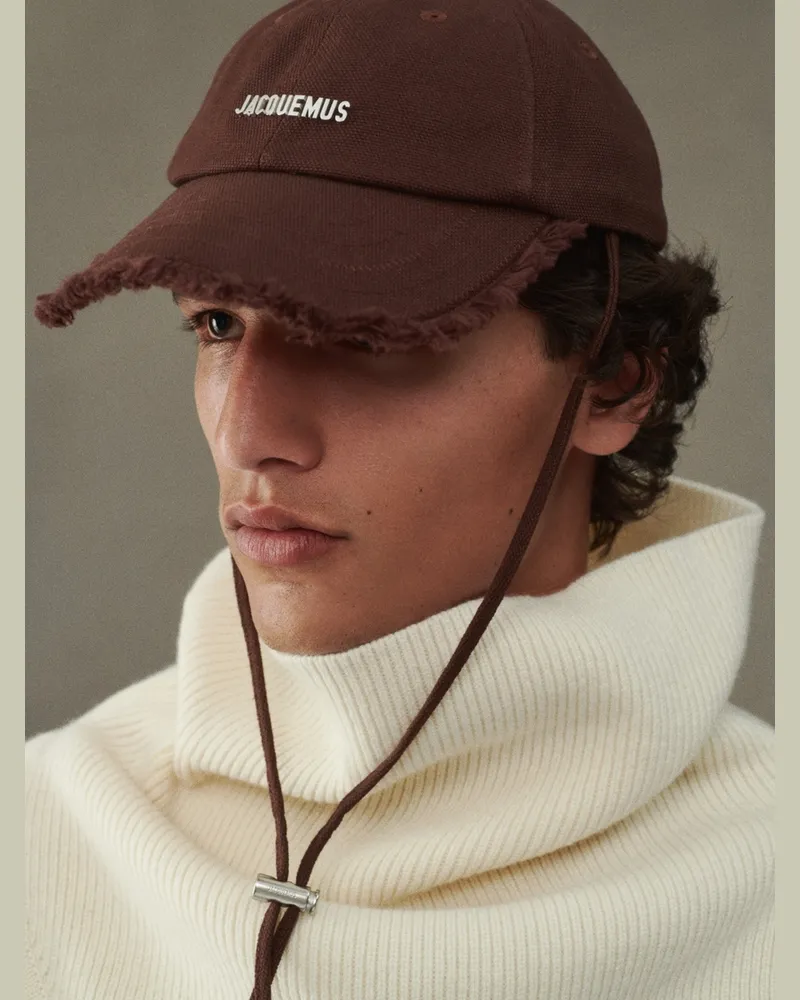 JACQUEMUS ブラウンフリンジキャップ JACQUEMUS ブラウンフリンジキャップ JACQUEMUS ブラウン