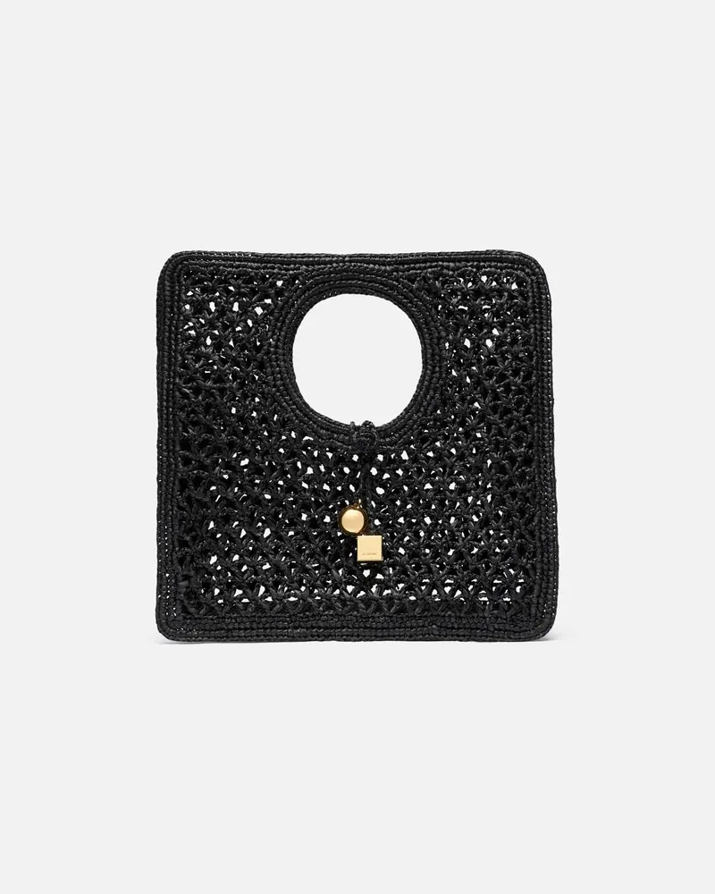 Jacquemus Die Kleine Quadratische Spiaggia Tasche - Schwarz Schwarz