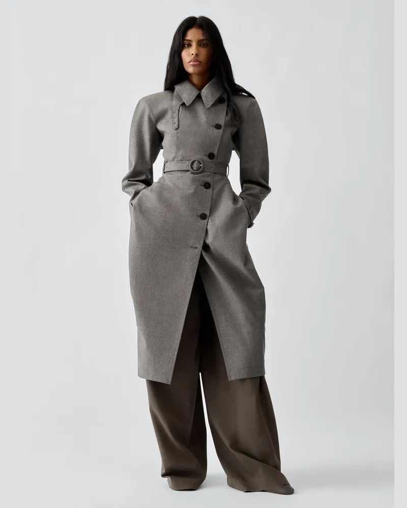 Jacquemus Der Tulipe Trenchcoat - Dark Braun Dark