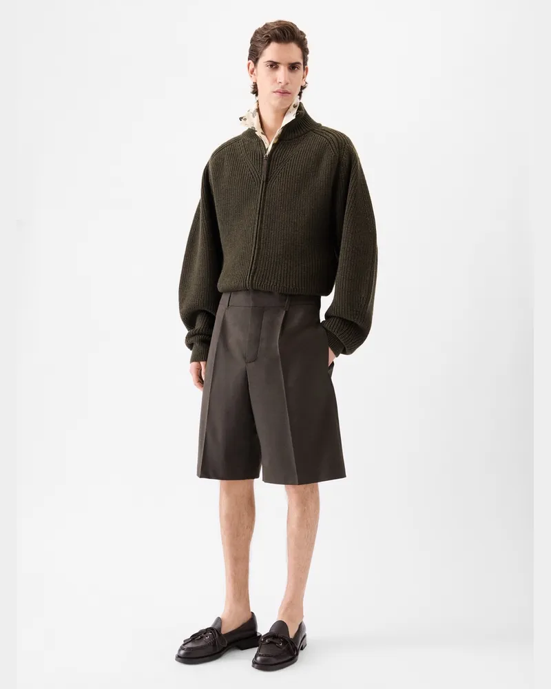 Jacquemus The Ovalu Shorts - Dark Khaki Dark