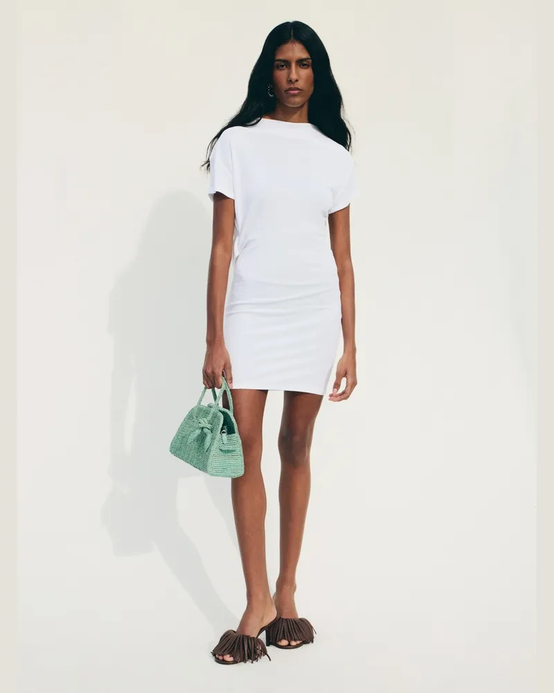 Jacquemus Das Mistral Kleid Mit Kurzen Ärmeln - Weiß Weiß