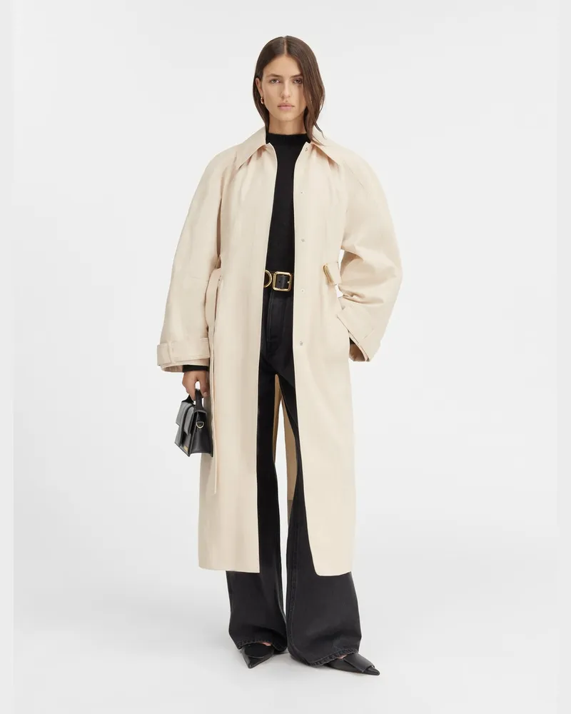 Jacquemus The Bari Trench Coat - Beige Beige