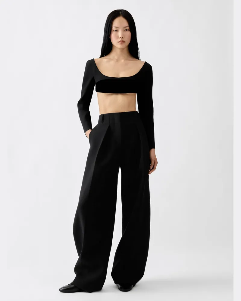Jacquemus Das Kurze Tailleur Top - Schwarz Schwarz
