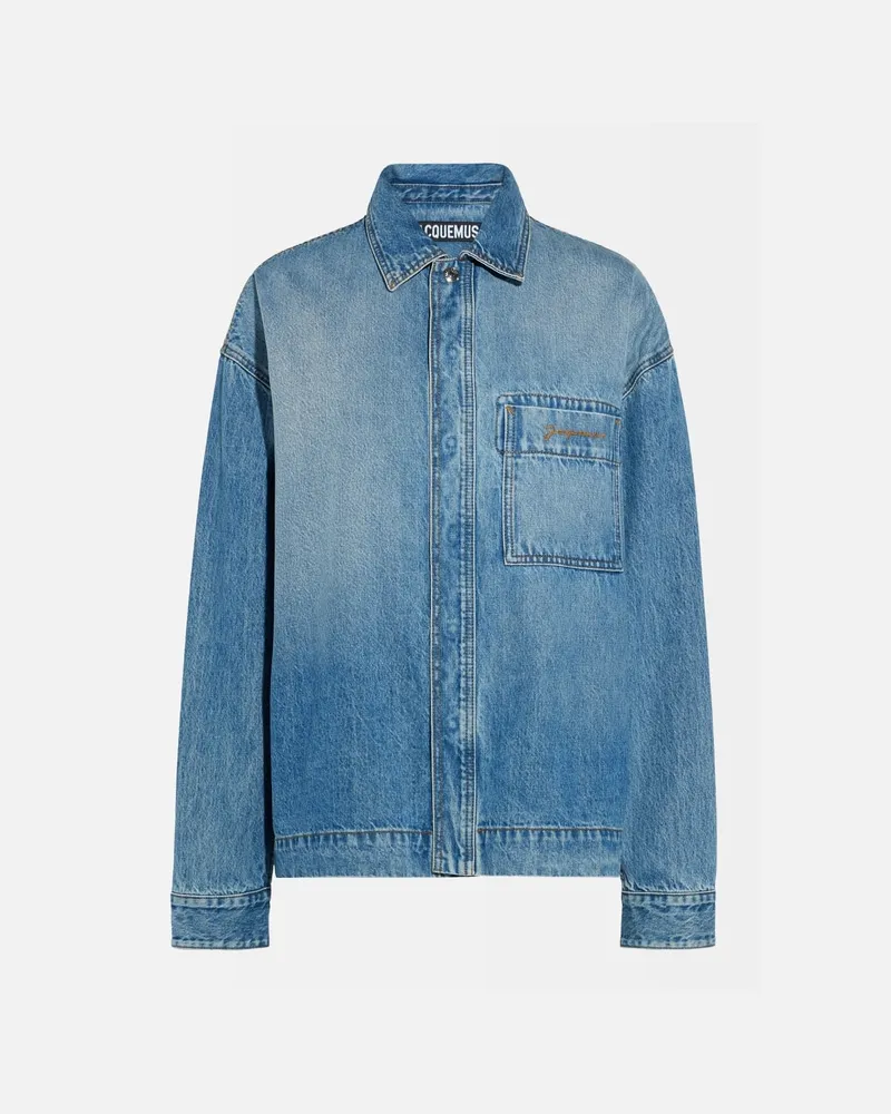 Jacquemus The De-nîmes Denim Shirt - Blue/Tabac Blue
