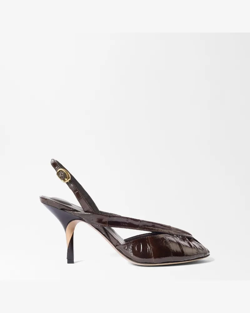 Jacquemus Die Poisson Slingbacks - Dark Braun Dark