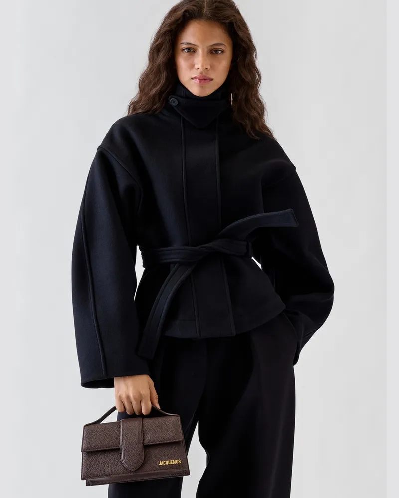 Jacquemus Die Große Bambino Genarbt - Dark Braun Dark