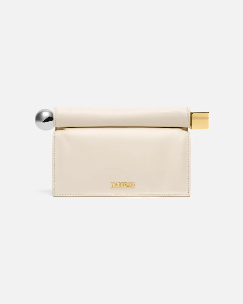 Jacquemus The Rond Carré Clutch - Light Ivory Light