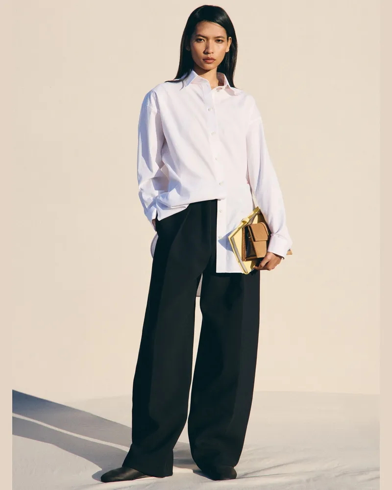 Jacquemus Das Man's Hemd - Stripe Rosa / Weiß Stripe