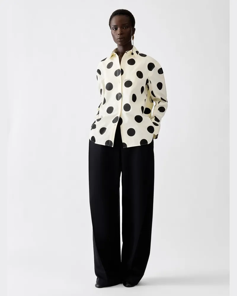 Jacquemus Das Citta Hemd - Print Dots Logo Off-white Print