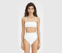 The Drapeado Bikini Top - White