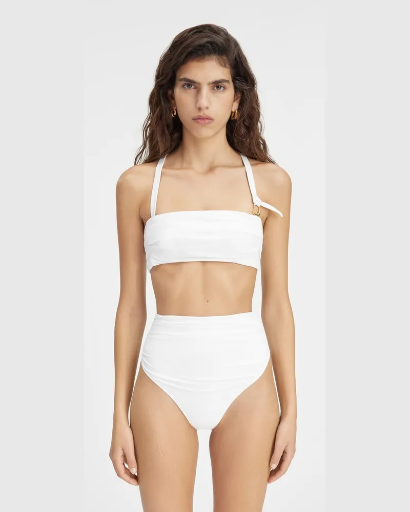 Jacquemus The Drapeado Bikini Top - White White