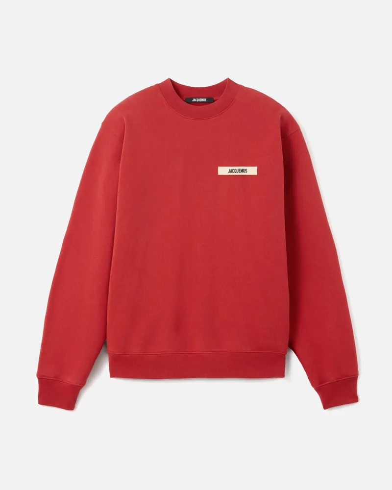 Jacquemus The Gros Grain Sweatshirt - Dark Red Dark